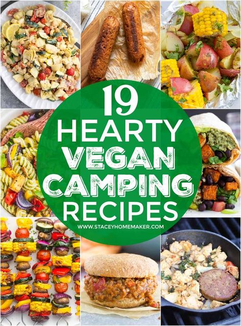 These vegan camping food ideas can be prepped in advance, they are delicious eaten warm or cold & you can make them over a campfire or grill! Glamping Backyard, Vegetarian Camping Recipes, Vegan Camping Food, Vegetarian Camping, Camping Meal Planning, Healthy Camping Food, Smoothies Vegan, Camping Snacks, Camping Breakfast