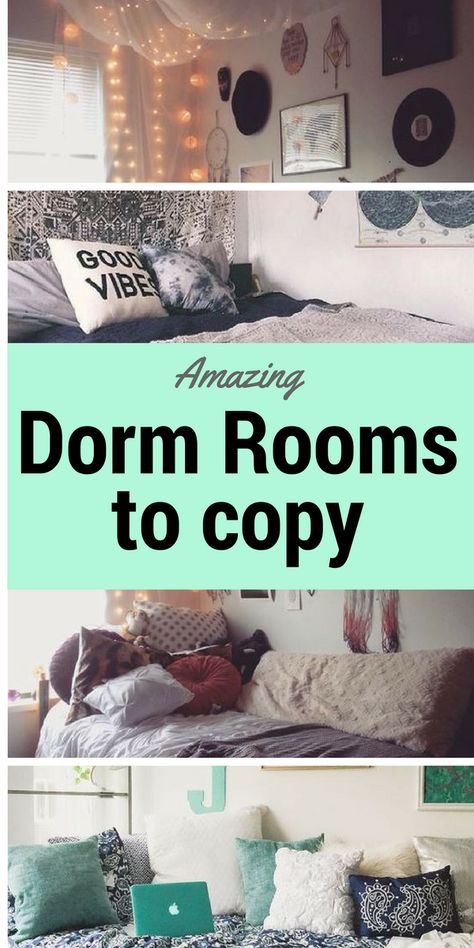 Amazing Dorm Rooms to copy Madison Aesthetic, Cute Dorm Room Ideas, Dorm Room Checklist, Dorm Hacks, Cute Dorm, Dream Dorm, Dorm Sweet Dorm, Dorm Inspiration, Dorm Room Hacks