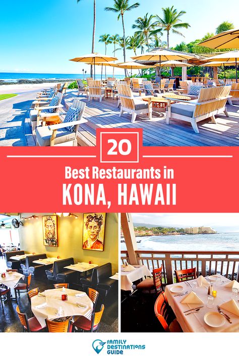 Best Restaurants In Kona Hawaii, Best Places To Eat In Kona Hawaii, Kona Restaurants The Big Island, Best Restaurants Big Island Hawaii, Kona Hawaii Food, Kona Restaurants, Hawaii Camping, Honolulu Restaurants, Hawaii Trip Planning