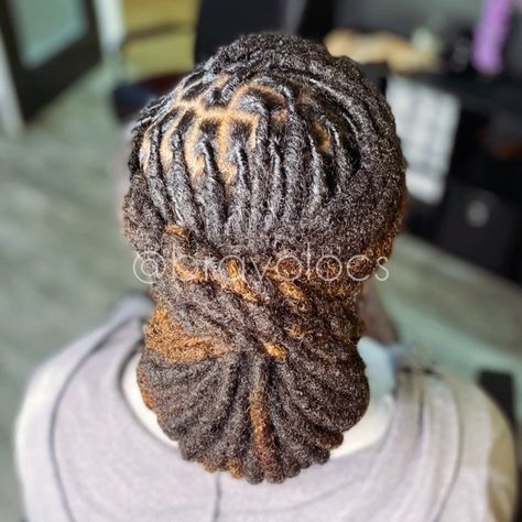 Dread Styles For Wedding, Goddess Locs Updo Styles, Locs Pinned Back, Loc Styles For Interview, Loc Curls Styles Dreads, Locs In Low Bun, Locs Style For Wedding, Flat Loc Styles, Loc Styles For Wedding Bridesmaid