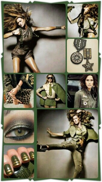 Military Fashion Force Army Look, French Style Outfits, Military Inspired Fashion, Military Trends, Military Chic, Army Gears, Military Looks, Unique Womens Fashion, Camo Fashion