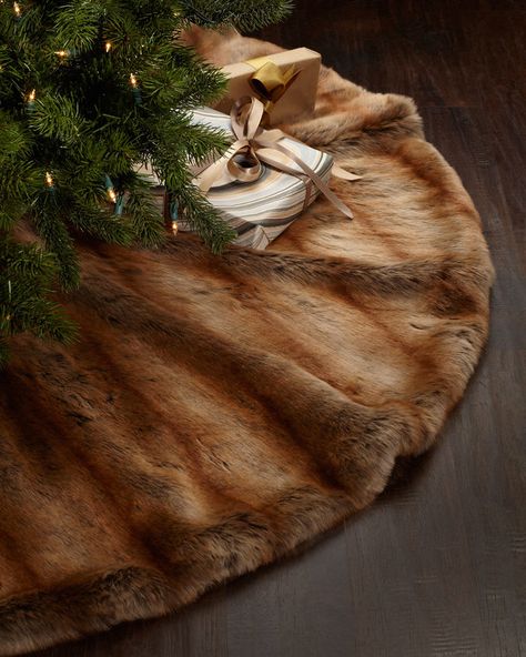 Fur Christmas Tree Skirt, Fur Tree Skirt, Fur Christmas Tree, Diy Christmas Tree Skirt, Faux Fur Tree Skirt, Luxury Christmas Tree, Fur Tree, Christmas Tree Skirts, Fox Christmas