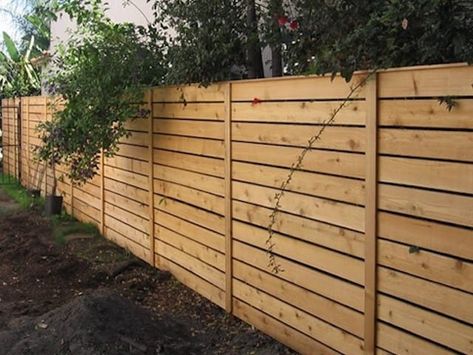 Wood Fence Gallery - Buzz Custom Fence Modern Wood Fence, Wood Fence Design, Modern Fence Design, Underground Parking, Cheap Fence, Horizontal Fence, Garden Privacy, Pergola Design, Diy Fence