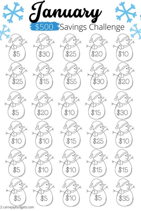 January Money Saving Challenge, Monthly Savings Plan Printables, January Savings Challenge, Savings Challenge Printable Free, Cash Saving Challenge, Cash Envelope Challenge, 2023 Challenge, Savings Challenge Monthly, Savings Printable