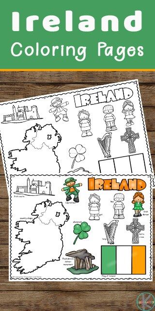 Free Ireland Printables, Ireland Worksheets Free Printable, Ireland Coloring Pages, Ireland Art Projects For Kids, World Thinking Day Ireland, Ireland Crafts For Kids Preschool, Irish Crafts For Kids, Ireland Activities For Kids, Ireland Crafts For Kids