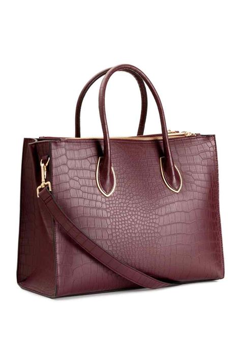 Handbag | H&M H&m Handbags, Bag Obsession, Crocodile Skin, Beautiful Handbags, Leather Bags Handmade, Best Bags, Stylish Bag, Tote Handbags, Purses And Handbags