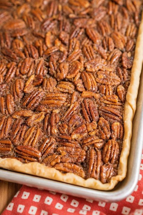 Easy Family Recipes | "Never making pecan pie any other way again | Facebook Pecan Pie Slab Bars, Pecan Pie Sheet Cake, Chocolate Pecan Slab Pie, Pecan Sheet Pan Pie, Pecan Pie Sheet Pan, Pecan Slab Pie 12 Tomatoes, Less Sweet Pecan Pie, Slab Pecan Pie Recipe, Pecan Slab Pie Recipe