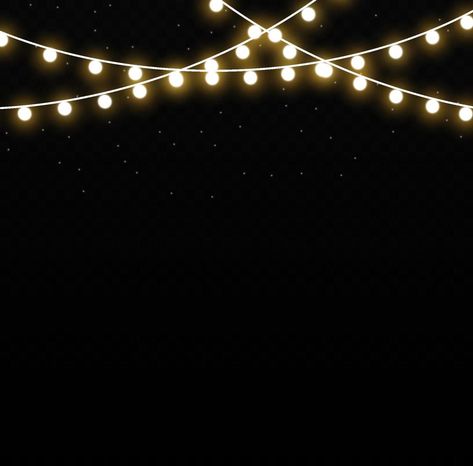 Christmas Lights Discord Banner, New Year Flyer Background, R15 V3 Wallpaper Black Hd, Black Christmas Background, Light Black Background, Christmas Lights Aesthetic, New Year Garland, Black Background Light, Christmas Overlay