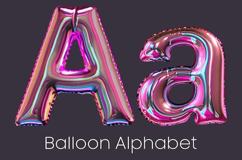 Text Balloon, Text Letters, 3d Text, Letter Balloons, Vector Photo, Graphic Resources, Balloons, Photo And Video, Quick Saves