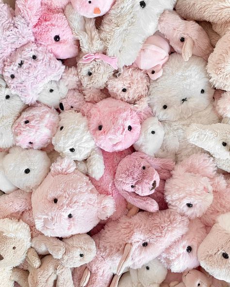 the prettiest plushie pile🎀🐇🩰 i thought i’d finally have a go at showcasing my favourite pink and neutral babies inspired by the one and… | Instagram Pink Toys Aesthetic, Pink Stuff Animals, Stuffie Aesthetic, Neutral Pink Aesthetic, Pink Pretty Aesthetic, Plushie Room, Pink Plushies, Pink Plushie, Pink Thoughts