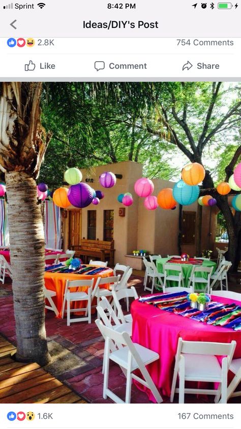 Outdoor Summer Party, Mexican Baby Shower, Mexican Birthday Parties, Mexican Party Decorations, Mexican Fiesta Party, Fiesta Birthday Party, Mexican Birthday, Fiesta Wedding, Fiesta Theme Party