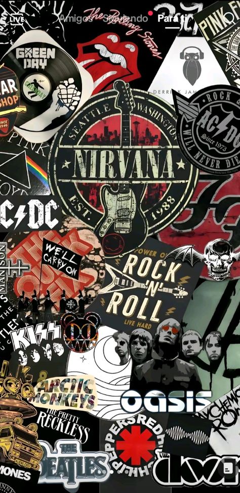 Rock Band Wallpaper, Iphone Wallpaper Rock, Rock And Roll Aesthetic, Cool Wallpapers For Your Phone, Band Wallpaper, Rock Band Logos, Futurisme Retro, Rock N Roll Art, Rock Band Posters