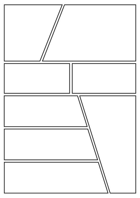 Manga storyboard layout A4 template for rapidly create papers and comic book style page 32 Graphic Novel Template, Manga Panel Template, Comic Template Layout, Comic Panel Ideas, Comic Layout Template, Comic Panels Layout, Comic Page Layout, Manga Storyboard, Manga Layout