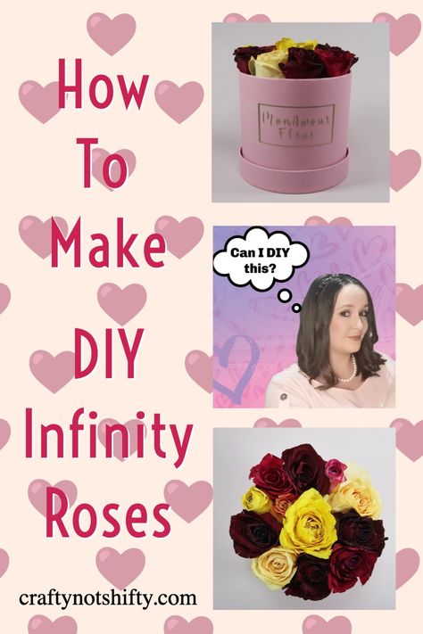 How to make your own DIY infinity roses to last for a year using silica gel. How To Make Forever Rose, Forever Roses Diy, Infinity Roses, Thinking Cap, Valentines Crafts, Forever Rose, Paper Flower Tutorial, Rose Ring, Valentine's Day Diy