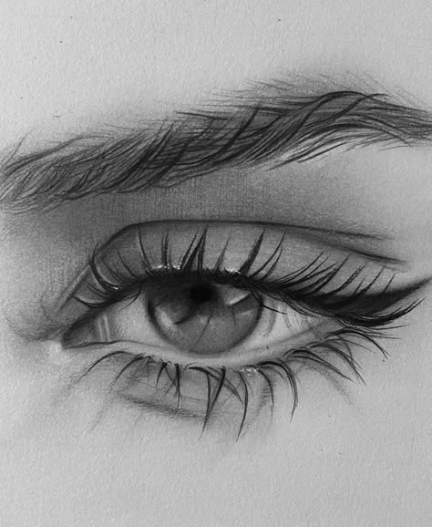 Simple Eye Sketches Pencil, Charcoal Pencil Eye Sketch, Eye Drawing Charcoal, Eye Charcoal Drawing, Eye Simple Drawing, Eye Drawings Easy, Simple Realistic Drawings, Eyes Sketch Pencil, Teary Eye Drawing