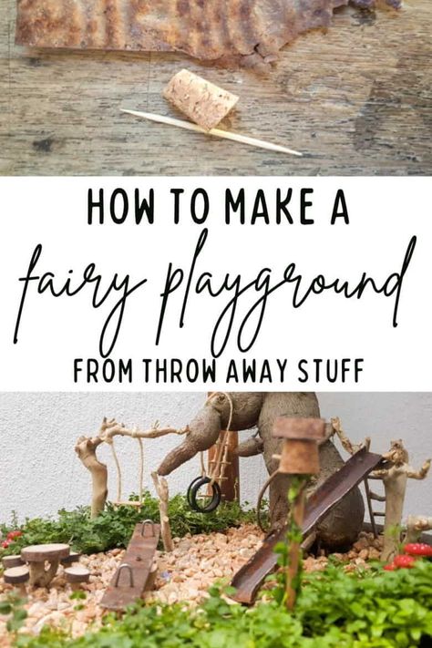 Fairy Garden Bed, Fairy Playground, Mini Garden Decor, Miniature Fairy Garden Diy, Garden Ideas Homemade, Fairy Woods, Witch Ideas, Hobbit Garden, Kids Fairy Garden