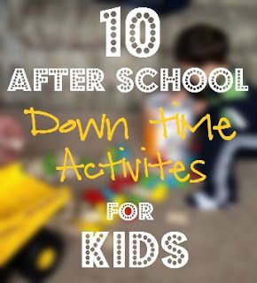 10 activities for kids of all ages to do after a long day at school. Because what mother wants grumpy, stressed out kids? After School Activities, School Age Activities, After School Care, After School Routine, After School Club, Daycare Activities, School Clubs, School Tips, Pinterest Management