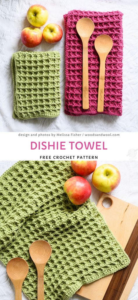 Crochet Mignon, Confection Au Crochet, Dishcloth Crochet Pattern, Crochet Towel, Crochet Dishcloth, Crochet Gratis, Stil Boho, Crochet Simple, Crochet Kitchen