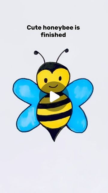 Creative Drawing for kids on Instagram: "How to Draw Bee 🐝 #reels #draw #drawing #art" Drawing A Bumble Bee, Kid Drawing Ideas, Easy Kids Drawings, Bee Drawing Simple, How To Draw Turtle, Draw Bee, Things To Draw For Kids, Simple Drawings For Kids, Bees For Kids