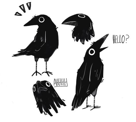 Crows Drawing, Crow Art, Raven Art, Simple Look, Crows Ravens, Bird Artwork, Bird Drawings, Add Personality, Sketchbook Art Inspiration