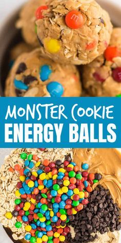 No Bake Monster Energy Balls, Gf Energy Balls, Healthy Snacks Energy Balls, Energy Balls Monster Cookie, S'mores Energy Balls, Kids Energy Balls Healthy Snacks, Birthday Energy Balls, Best Energy Balls Recipe, Protium Balls