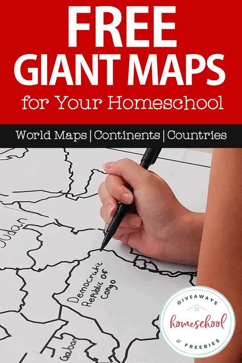 Everyone is familiar with using maps in geography, but did you know you can use them to teach many different subjects? I found this incredible giant map site that has table-sized or even floor-sized maps you can print FREE! Let's look at some of the ways you can use Free Giant Maps for Your Homeschool. #geography #hsgiveaways Elementary Geography, Homeschool Coop, Us Geography, Montessori Geography, Geography For Kids, Geography Activities, Montessori Lessons, Teaching Geography, Homeschool Geography