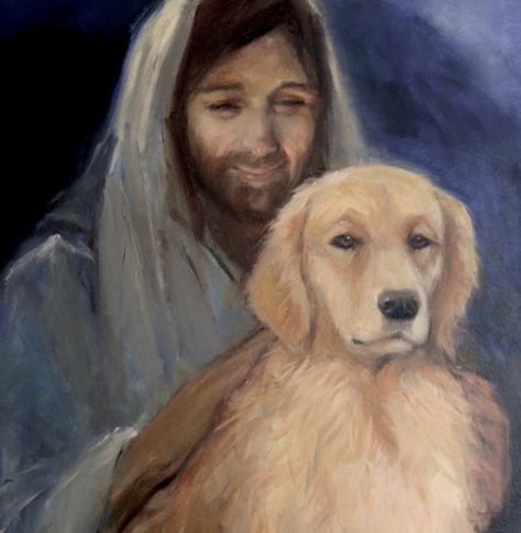 Golden Retriever Owner, Dog Heaven, A Golden Retriever, Pictures Of Jesus Christ, Jesus Christ Images, San Francesco, Jesus Art, Retriever Puppy, Dogs Golden Retriever