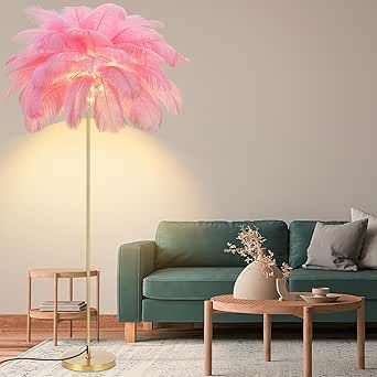 Bedside Floor Lamp, Feather Lamp, Gold Floor, Cheap Table, Lighting Bedroom, Gold Floor Lamp, Tall Lamps, Floor Light, Stand Light