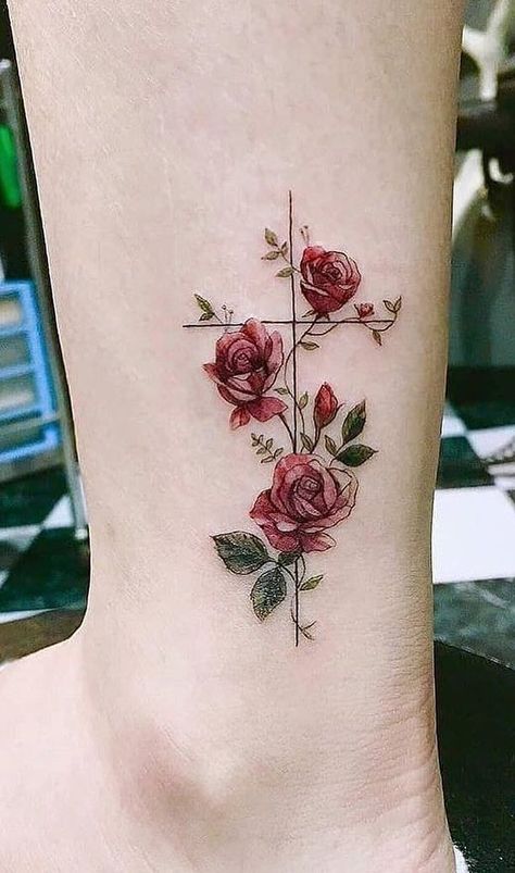 tattoo designs, tattoo ideas, tattoos for women small, tattoo ideas unique, small tattoos, small tattoos with meaning Small Rose Tattoo, Shape Tattoo, Small Tattoos With Meaning, Inspiration Tattoos, Small Tattoos Simple, Disney Tattoo, Geniale Tattoos, Tattoo Feminina, Cross Tattoo