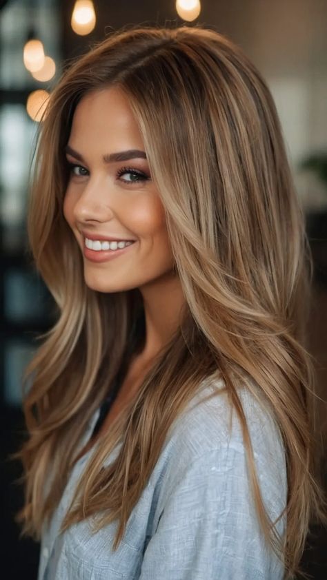 Golden Dreams: 15 Bronde Hair Color Ideas for Every Brunette - Inspire Inlet Light Brunette Hair Fair Skin, Honey Blonde Hair On Fair Skin, Hair Color For Dark Blonde Hair, Honey Blonde Hair Fair Skin, Haircolor Trending 2024, Ash Honey Blonde Hair, Fall Bronde Haircolor, Teddy Bear Bronde Haircolor, Hair 2024 Trends