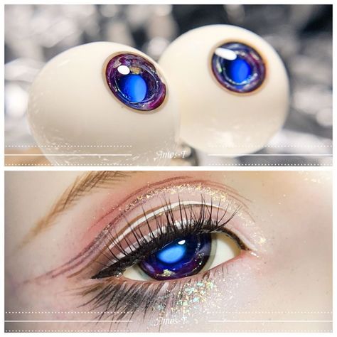 Amos-T na Instagramie: „BJD star track eyes 18mm small iris. The pupils are made of moonstone, a natural gem,It refracts blue light from different…” Star Pupils, Bjd Eyes, Glass Dolls, Star Track, Custom Toys, Human Form, Different Angles, Jointed Dolls, Doll Stuff