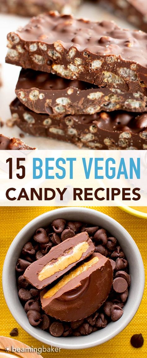 Vegan Chocolate Candy, Beaming Baker, Vegan Candy, Candy And Chocolate, Homemade Sandwich, Vegan Candies, Keto Friendly Desserts, Vegan Gluten Free Recipes, Vegan Christmas