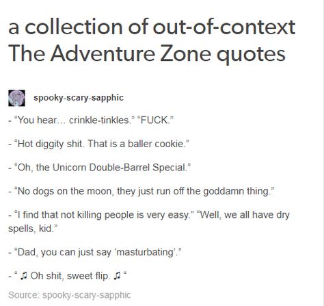 Out of context The Adventure Zone quotes #taz The Adventure Zone Tattoo, Adventure Zone, Taz Balance, Taz Quotes, The Adventure Zone Balance, The Adventure Zone Amnesty, The Adventure Zone Taako, Indrid Cold, Fantasy Costco