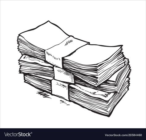 Stack Of Money Drawing, Stack Of Money, Money Bag Tattoo, Money Vector, Money Drawing, Filigree Tattoo, Line Art Images, Money Tattoo, Graffiti Doodles