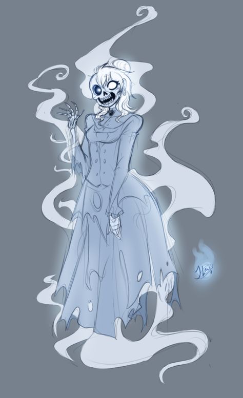 Female Ghost Character Design, Spirit Drawing Ghost, Necromancer Character Design, Ghost Character Design, Ghost Oc, Hazbin Oc, Spirit Drawing, Goth Pfp, Anime Ghost