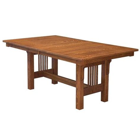 Trestle Table - Mission Trestle Extension Table Amish Dining Table, Butterfly Leaf Table, White Oak Table, Decorative Corbels, Dining Table Rustic, Expandable Dining Table, Trestle Dining Tables, Extension Table, Trestle Table