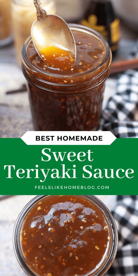 How to Make Sweet Teriyaki Sauce - Feels Like Home™ Terriaki Sauce, Terriyaki Sauce, Easy Teriyaki Sauce, Easy Teriyaki Sauce Recipe, Make Teriyaki Sauce, Teriyaki Wings, Sweet Teriyaki Sauce, Stir Fry Sauce Recipe, Sauce Video