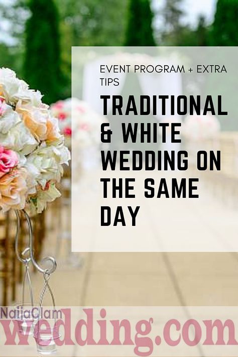 NaijaGlamWedding How to Plan a Traditional and White Wedding on Same Day (Checklist) Having the traditional and white wedding on the same day is a trend that is becoming more popular in Nigeria, but the question many couples ask is ‘how do you go about it?’ How long should it be? Should it be the trad first or the church wedding first? What should the program of events […] The post How to Plan a Traditional and White Wedding on Same Day (Checklist) appeared first on NaijaGlamWe Ghana Traditional Wedding Engagement, Nigerian Wedding Reception, Ghana Traditional Wedding, Wedding Reception Program, Wedding Reception Timeline, Day Checklist, Igbo Traditional Wedding, Wedding Reception Activities, Wedding Planning List