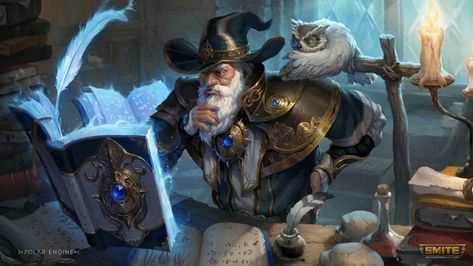 ArtStation - SMITE - Wise Wizard Merlin, Nathaniel Himawan Wise Wizard, Fantasy Wizard, High Fantasy, Fantasy Rpg, Stonehenge, Dnd Characters, Fantasy Character Design, Character Concept, The Magicians