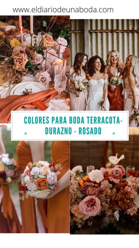 Paleta de colores para bodas con terracota -durazno - rosado Thanksgiving Decorations, Marry Me, Wedding Guest Dress, Fall Wedding, Wedding Guest, Dream Wedding, Wedding Decorations, Wedding Inspiration, Wedding Dresses