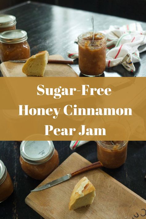 Pear Jam Recipe, pear jam no pectin, pear jam recipe simple, jam recipes homemade, jam recipes easy, Honey Pear Jam, Jam Recipes For Canning, Pear Jam Recipe, Homemade Jam Recipes, Sugar Free Jam Recipes, Pear Preserves, Sugar Free Honey, Recipes For Canning, Honey Jam