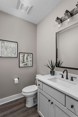 Gray Powder Room, Classic Grey Bathrooms, Grey Bathroom Paint, Bathroom Photography, Black Bathroom Floor, Gray Bathroom Walls, Light Grey Bathrooms, Grey Bathroom Cabinets, Bathroom Wall Colors