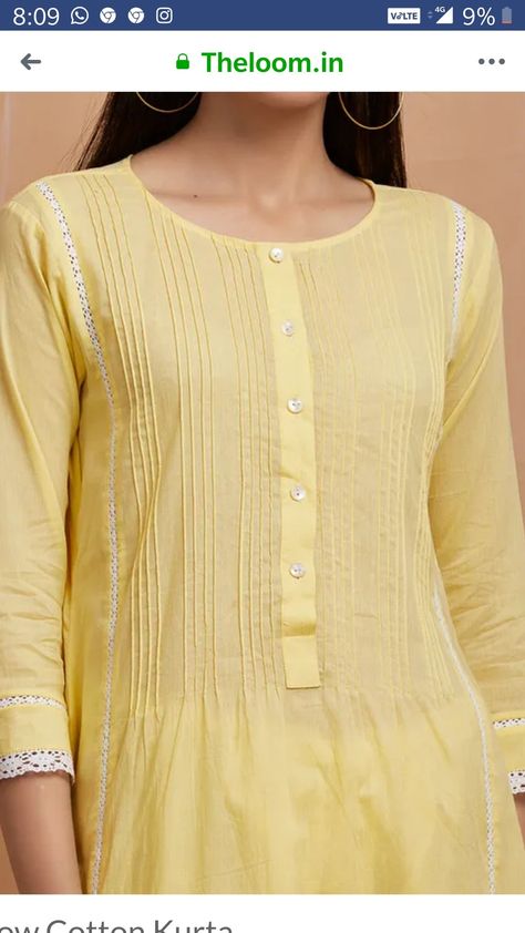 Plate Frock Design, Box Plate Frock Design, Round Neck Kurti, Work On Sleeves, Plain Kurti Designs, डिजाइनर कपड़े, Checks Pattern, Kameez Designs, Kurta Style