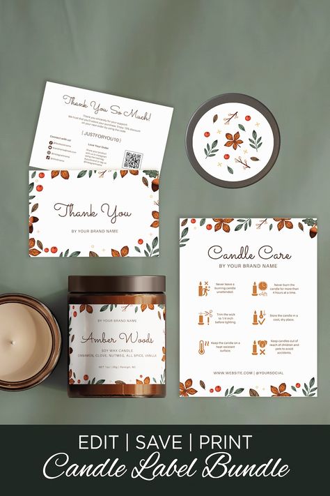 Candle labels design