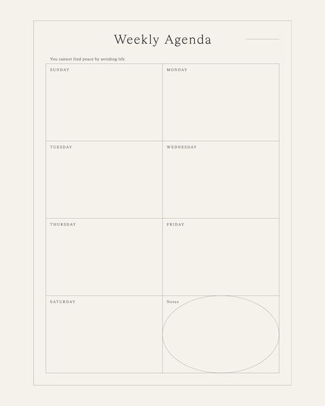 Weekly Agenda - Intentionally Created Worksheet intended for weekly planning and purposeful organization. | Journey to Joy - Minimal Series of Mindful Work Pages Designed to Nurture Your Inner Growth Pathway. Available for purchase on our website. #worksheet #journal #planner #organizer #digitalproduct Ipad Agenda Template, Goodnotes Agenda Template, Agenda Template Design, Good Notes Templates Free Planner, Weekly Planner Aesthetic, Weekly Agenda Template, Minimal Notebook, Weekly Planner Ideas, Free Weekly Planner Templates