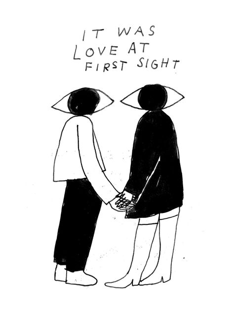 Love at First Sight - Saskia Keultjes Love At First Sight Drawing, Heavy Manners, Day Club, Love At First, Love At First Sight, The Shirt, Manners, Ink Drawing, Get One