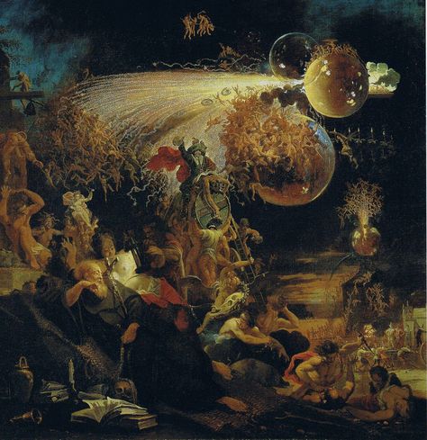 Allegory of the Creation of the Cosmos- Domenicus van Wijnen (close-up) #cosmology #art #creation #surreal #painting Tumblr, Historical Art, Temptation Of St Anthony, Baroque Painting, Baroque Art, Saint Anthony, Biblical Art, Dutch Painters, Dutch Artists