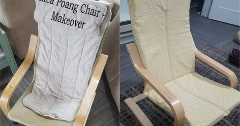 So over the course of the past year, we've accumulated 3 of these Children's Ikea Poang chairs. The problem.. the covers were washed witho... Poang Chair Makeover, Chair Cover Pattern, Poang Chair Cover, Ikea Children, Poang Chair, Ikea Poang Chair, Ikea Kids, Chair Makeover, Slip And Slide