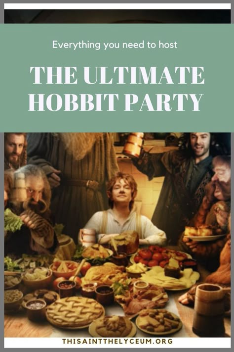 The Hobbit Themed Food, Bilbo Birthday Party, Hobbit 33 Birthday, Hobbit Themed Food, Hobbit Party Decor, Hobbit Themed Birthday Party, Hobbit Party Games, Bilbo Baggins Birthday Party, Hobbit Party Decorations