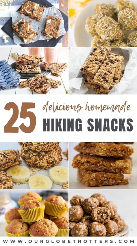 Give kids the energy they need on your next hiking trip with these homemade snacks, packed full of protein ingredients to keep them going on the trails | Homemade Hiking Snacks | Hiking Tips | Hiking with Kids | Our Globetrotters Adventurous Family Travel Homemade Camping Snacks, Homemade Hiking Snacks, Hiking Charcuterie, Hiking Snacks Backpacking Food, Backpacking Snacks, Snacks For Hiking, Hiking Lunch, Trail Snacks, Dehydrated Meals